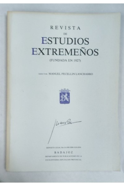 Revista de Estudios Extremeños. Año 1991 Tomo XLVIII Numero III Septiembre-Diciembre