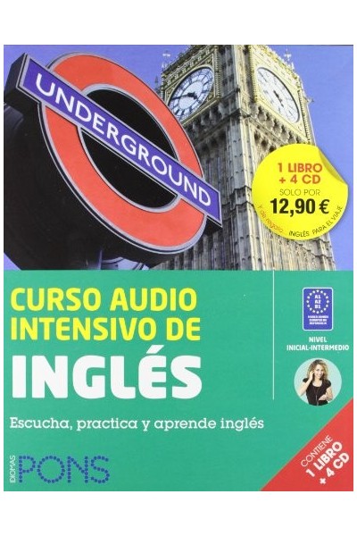 CURSO AUDIO INTENSIVO DE INGLÉS. ESCUCHA, PRACTICA Y APRENDE INGLÉS. NIVEL INICIAL - INTERMEDIO.