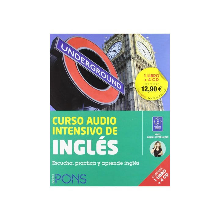 CURSO AUDIO INTENSIVO DE INGLÉS. ESCUCHA, PRACTICA Y APRENDE INGLÉS. NIVEL INICIAL - INTERMEDIO.