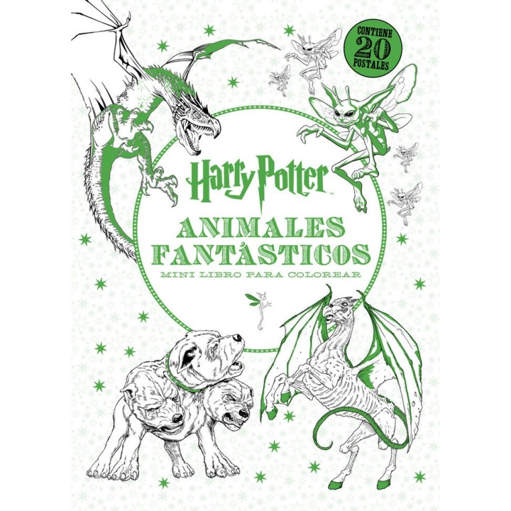 HARRY POTTER ANIMALES FANTASTICOS MINI LIBRO PARA COLOREAR