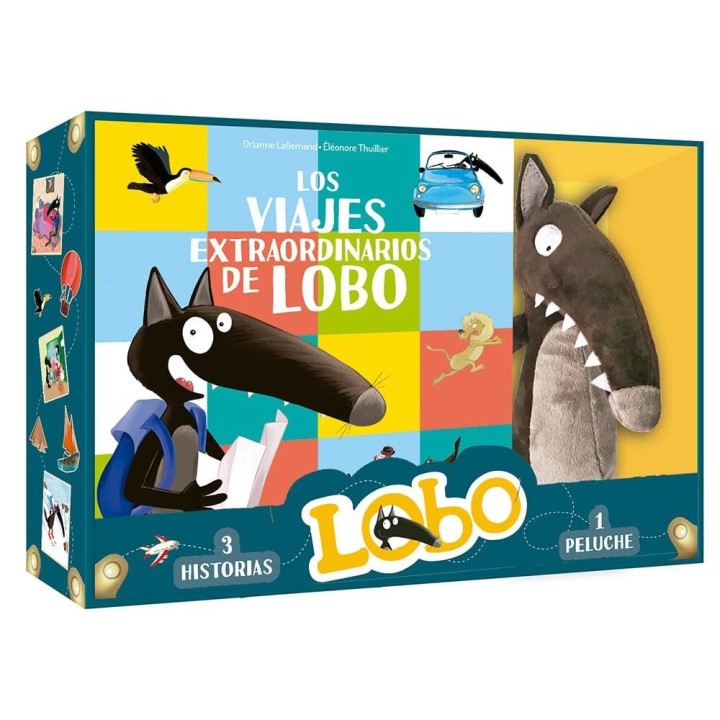 LOS VIAJES EXTRAORDINARIOS DE LOBO COFRE CON PELUCHE