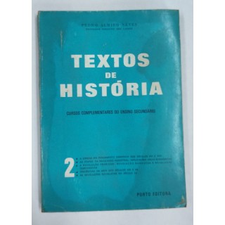 TEXTOS DE HISTÓRIA 2. Cursos complementares do ensino secundario