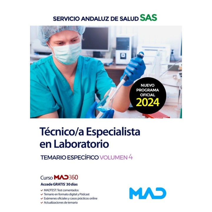 TECNICO/A ESPECIALISTA LABORATORIO TEMARIO 4 SERVICIO ANDAL