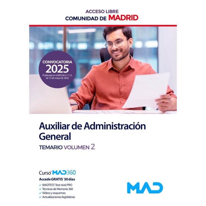 AUXILIAR ADMINISTRACION GENERAL ACCESO LIBRE TEMARIO 2 MADR