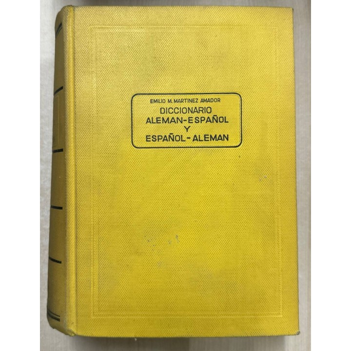 DICCIONARIO ELEMÁN-ESPAÑOL Y ESPAÑOL-ALEMÁN EMILIO MARTINEZ.