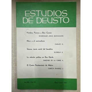 ESTUDIOS DE DEUSTO, VOL.XXV - ENERO-JUNIO 1977.