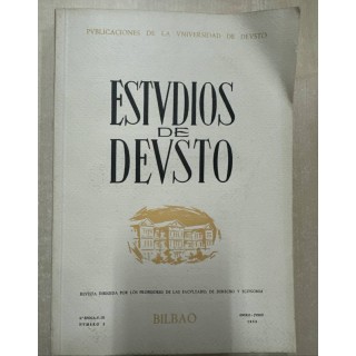 ESTUDIOS DE DEUSTO, 2da. EPOCA VOL.III - ENERO-JUNIO, 1955.
