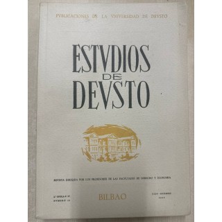ESTUDIOS DE DEUSTO, 2da. EPOCA VOL.VI - JULIO-DICIEMBRE, 1958.