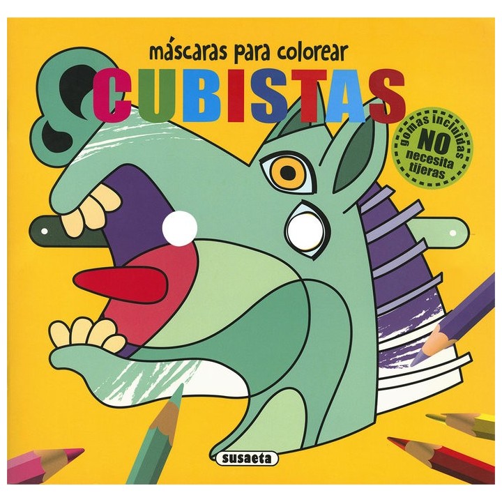 CUBISTAS MASCARAS PARA COLOREA