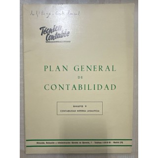 PLAN GENERAL DE CONTABILIDAD GRUPO 9 CONTABILIDAD INTERNA (ANALITICA)