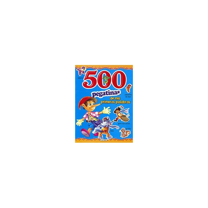 500 PEGATINAS AZUL