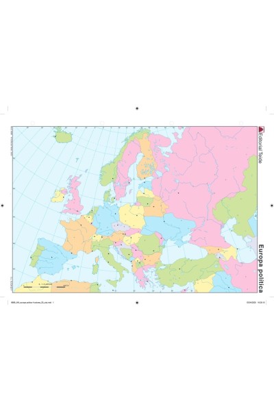 MAPA MUDO EUROPA POLITICO (COLOR) (25 UDS)