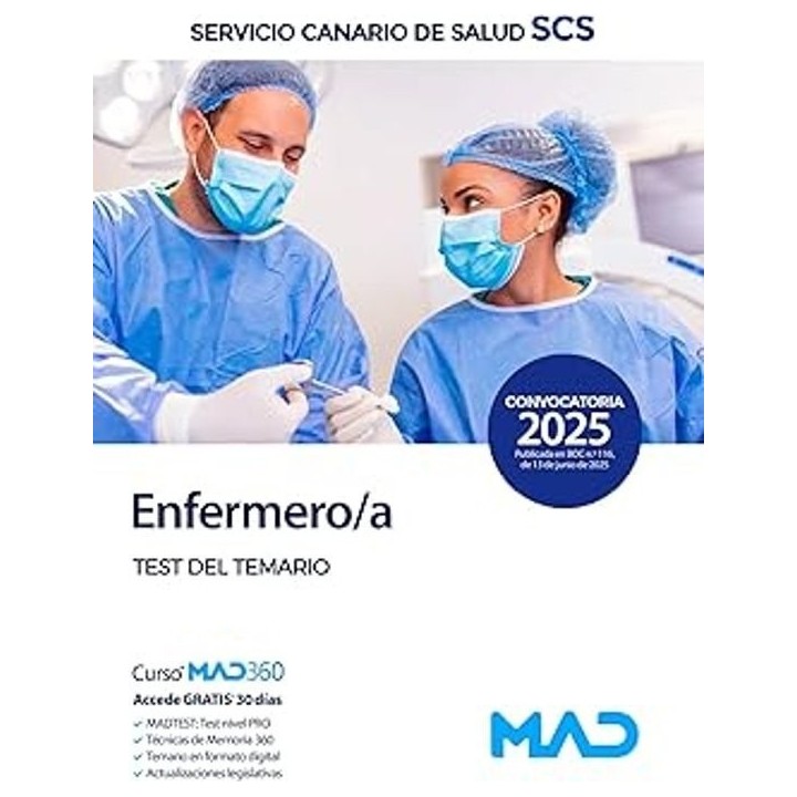 ENFERMERA/O TEST TEMARIO SERVICIO CANARIO SALUD