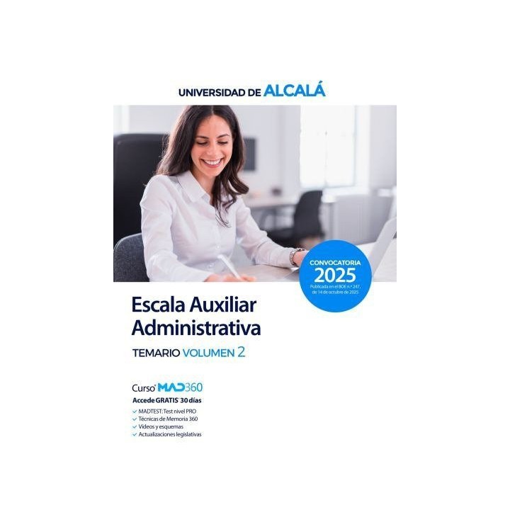 ESCALA AUXILIAR ADMINISTRATIVA TEMARIO 2 UNIVERSIDAD ALCALA