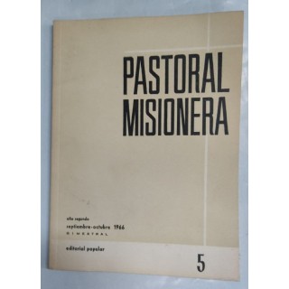 Pastoral Misionera 5 Año segundo. Septiembre-Octubre 1966