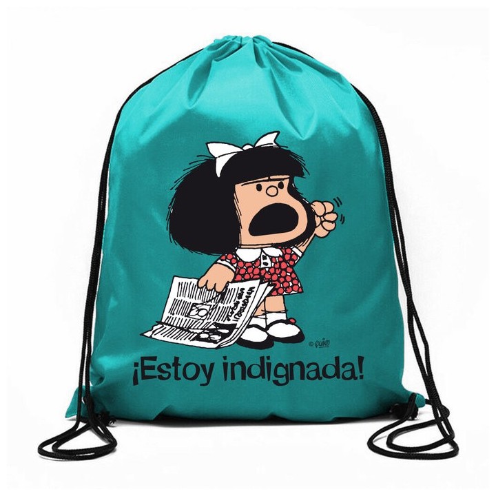 BOLSA DE CUERDAS MAFALDA ESTOY INDIGNADA