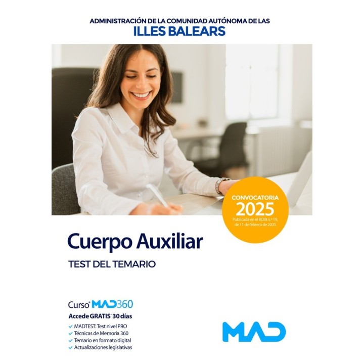 CUERPO AUXILIAR ADMINISTRACION GENERAL TEST ILLES BALEARS