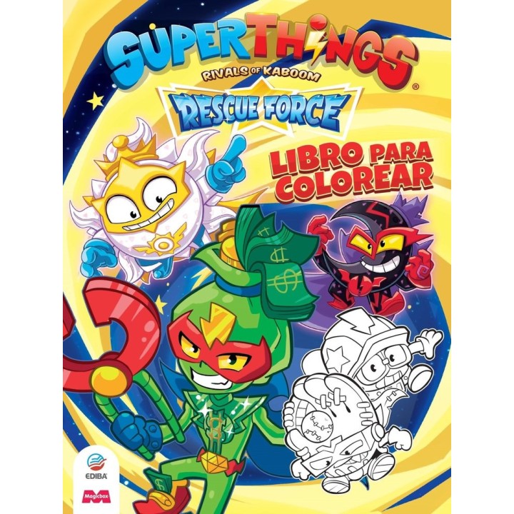 LIBRO PARA COLOREAR SUPERTHINGS RESCUE FORCE - ESPAÑA