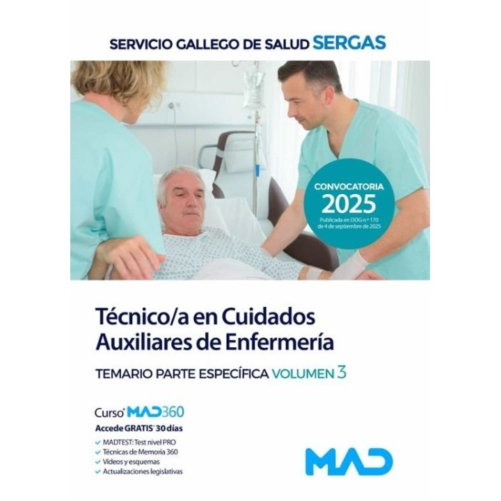 TECNICO/A CUIDADO AUXILIAR ENFERMERIA TEMARIO ESPECIFICO 3
