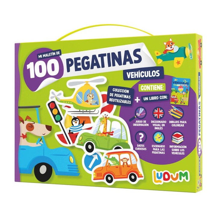 LUDUM MALETIN 100 PEGATINAS VEHICULOS
