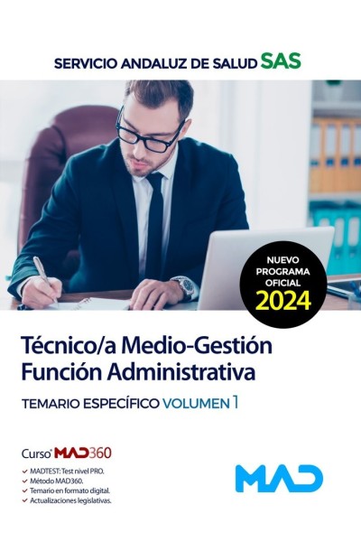 TECNICO/A MEDIO GESTION FUNCION ADMINISTRATIVA TEMARIO 1 SA