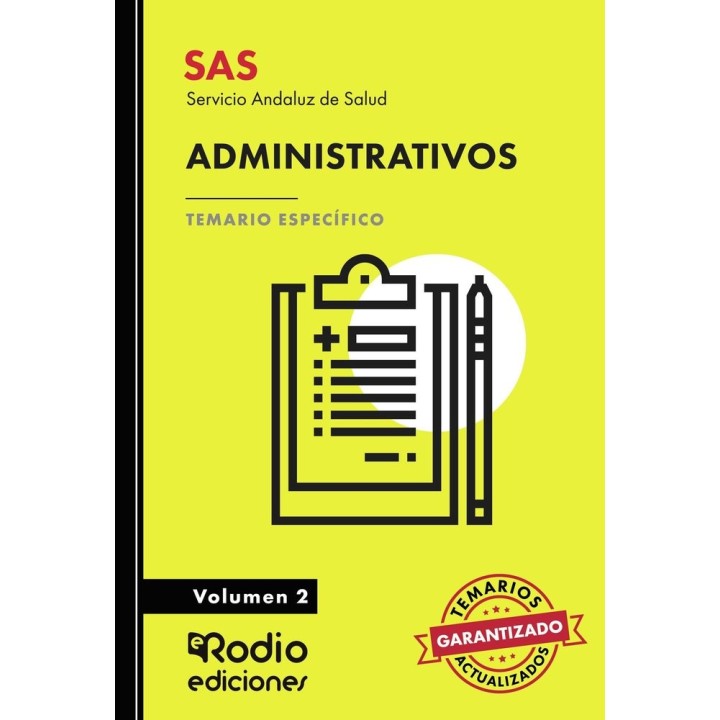 ADMINISTRATIVOS DEL SAS 2023 TEMARIO ESPECIFICO VOLUMEN 2.