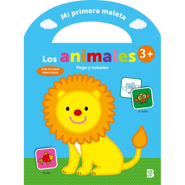MI PRIMERA MALETA PEGO Y COLOREO LOS ANIMALES