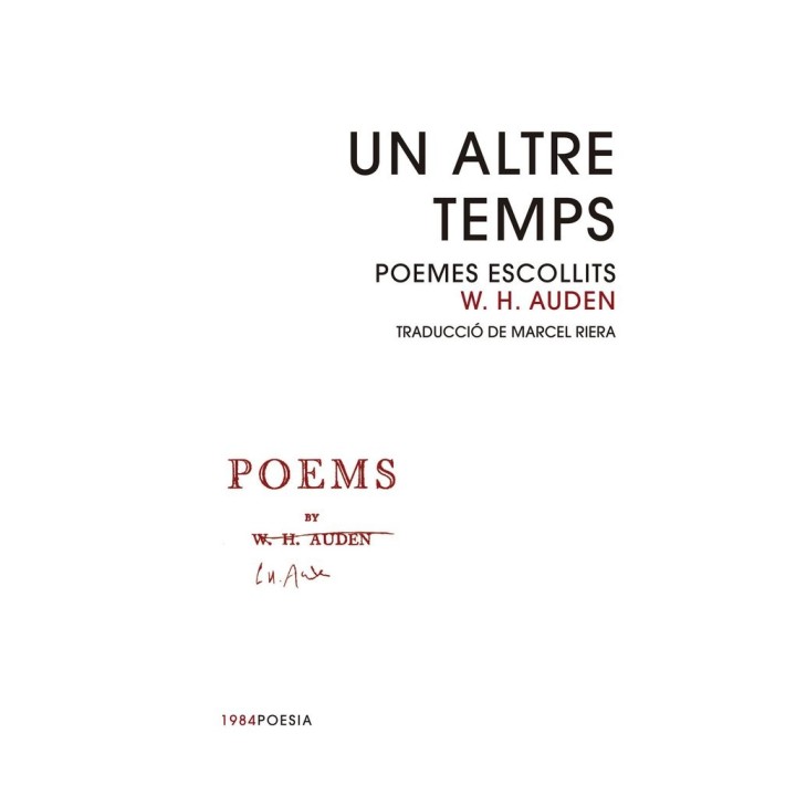 UN ALTRE TEMPS POEMES ESCOLLITS DE W H AUDEN