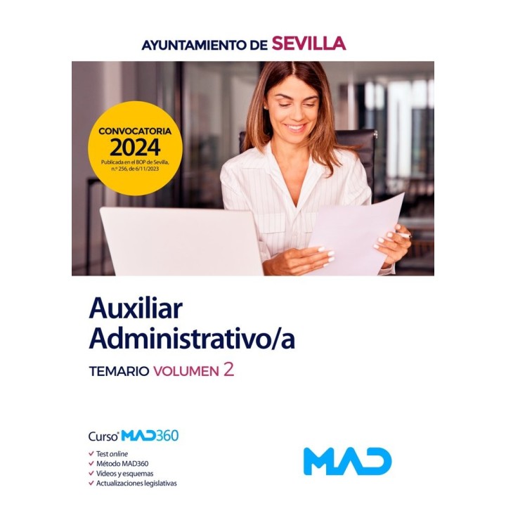 AUXILIAR ADMINISTRATIVO/A TEMARIO 2 AYUNTAMIENTO SEVILLA