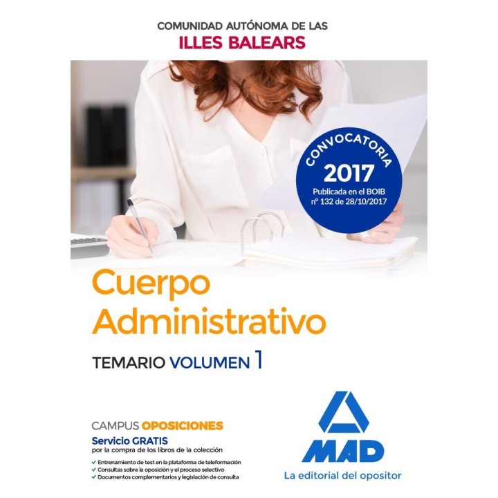 CUERPO ADMINISTRATIVO DE LA DE LA COMUNIDAD AUTONOMA DE LAS