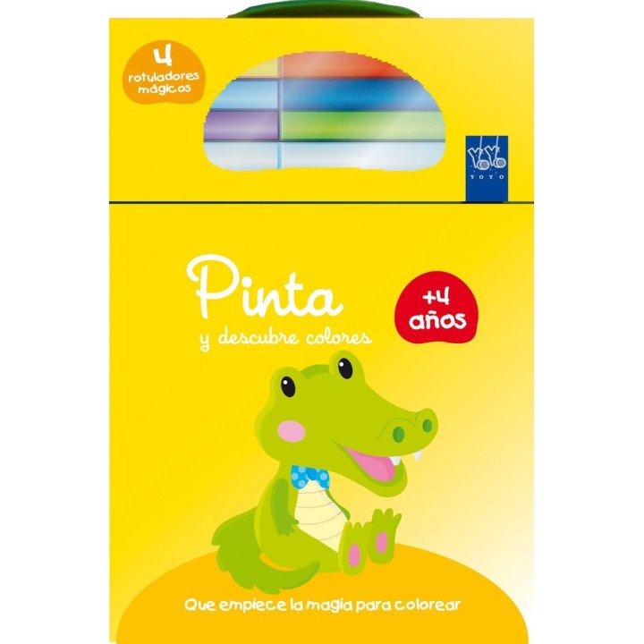 PINTA Y DESCUBRE COLORES MAS 4 AÑOS COCODRILO