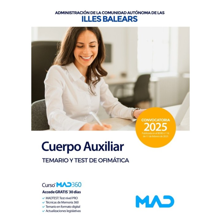 CUERPO AUXILIAR ADMINISTRACION GENERAL TEMARIO Y TEST OFIMA