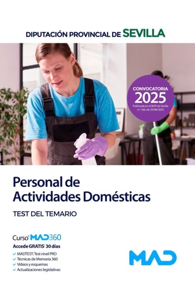 PERSONAL ACTIVIDAD DOMESTICA TEST TEMARIO DIPUTACION PROVIN