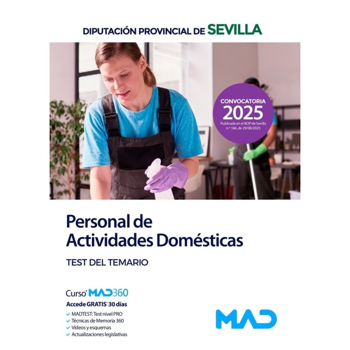 PERSONAL ACTIVIDAD DOMESTICA TEST TEMARIO DIPUTACION PROVIN
