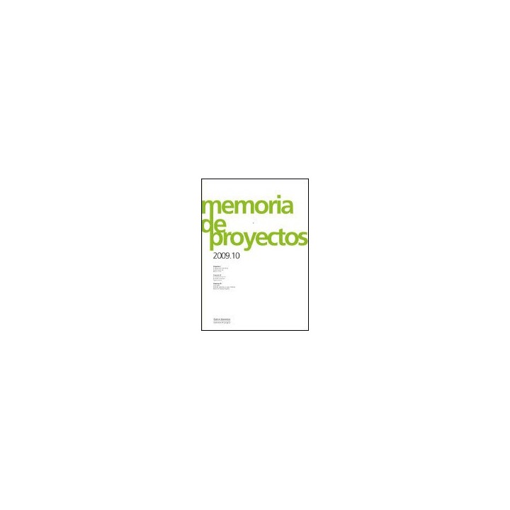 MEMORIA DE PROYECTOS 2009-10