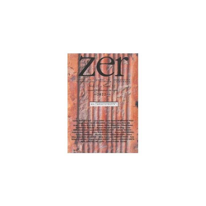 ZER VOL. 27 REVISTA DE ESTUDIOS DE COMUNICACIÓN Nº 52