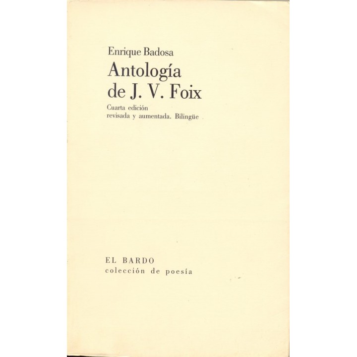 ANTOLOGÍA DE J.V. FOIX