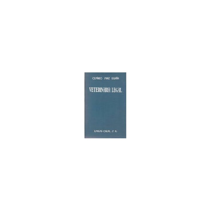 VETERINARIA LEGAL - CESAREO PANZ EGAÑA.