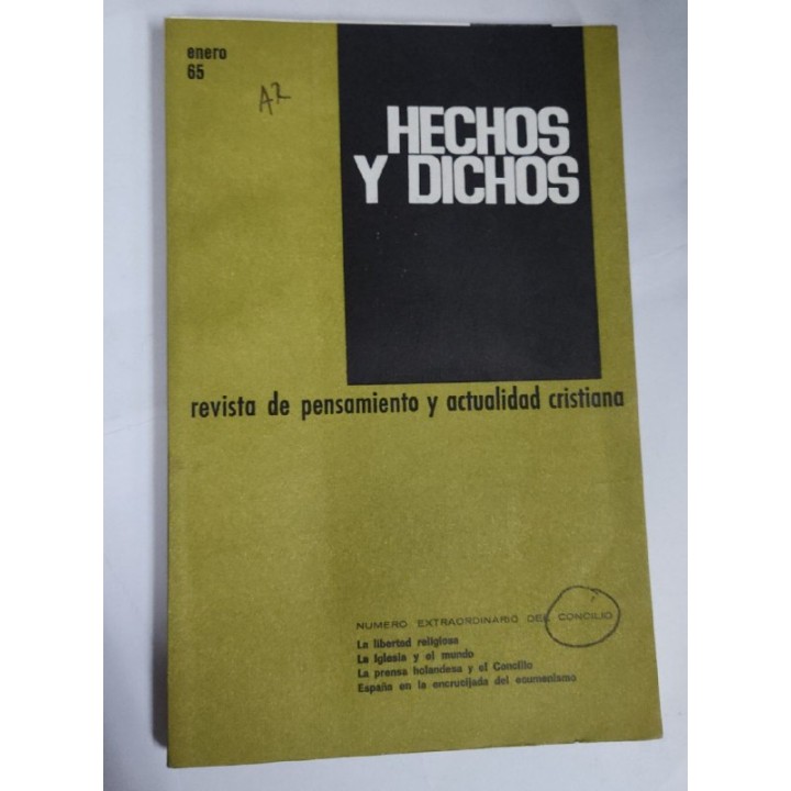 Revista de Pensamiento y actualidad cristiana. Hechos y Dichos Enero 65