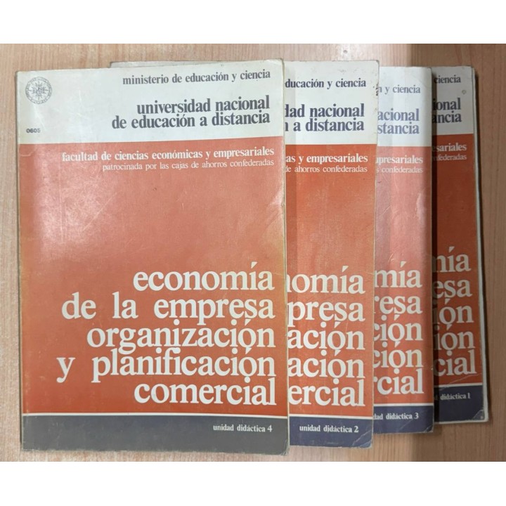 ECONOMÍA DE LA EMPRESA ORGANIZACIÓN Y PLANIFICACIÓN COMERCIAL. 4 TOMOS.