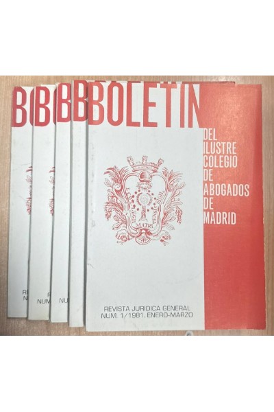 BOLETIN DEL ILUSTRE COLEGIO DE ABOGADOS DE MADRID. Núm. 1, 2, 3 y 4.