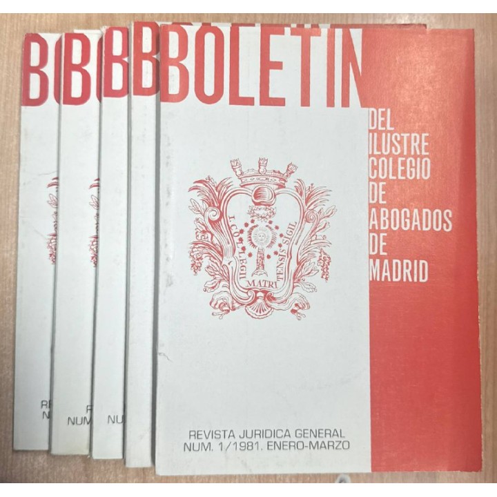 BOLETIN DEL ILUSTRE COLEGIO DE ABOGADOS DE MADRID. Núm. 1, 2, 3 y 4.