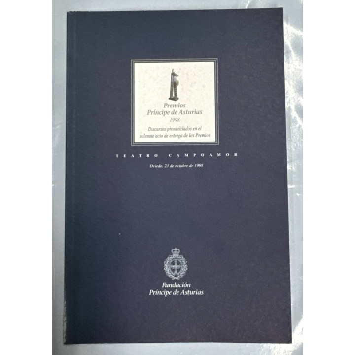 Premios Príncipe de Asturias 1998. Teatro Campoamor Oviedo, 23 de Octubre de 1998.