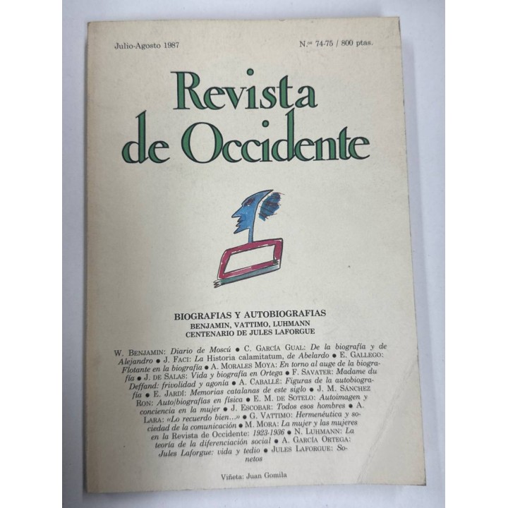 REVISTA DE OCCIDENTE. Julio-Agosto 1987. Numero 74-75.