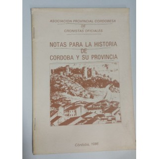 Notas para la historia de Córdoba y su provincia
