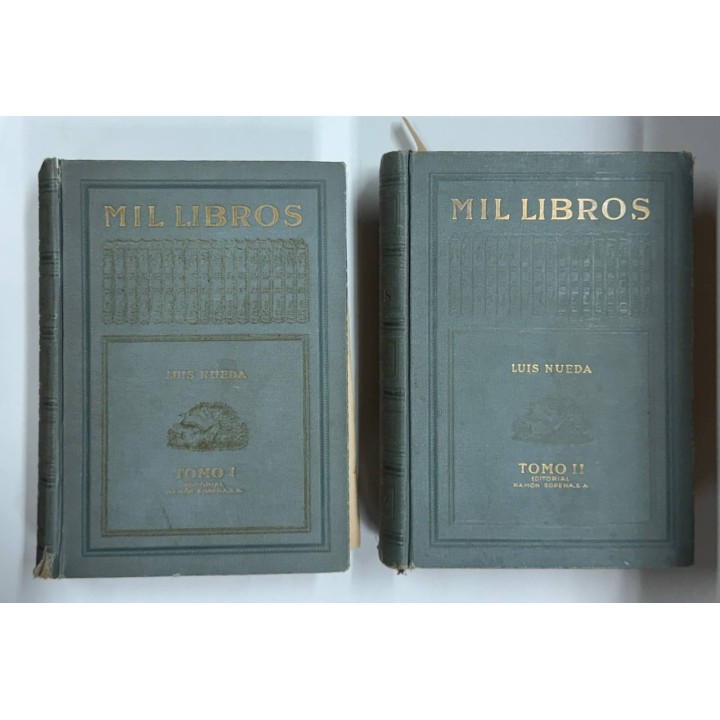 MIL LIBROS (RECUERDOS BIBLIOGRÁFICOS). 2 VOLUMENES.