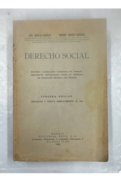 DERECHO SOCIAL - LEON MARTIN GRANIZO.