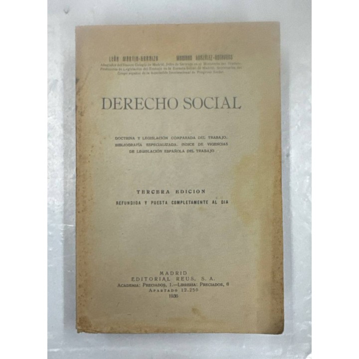 DERECHO SOCIAL - LEON MARTIN GRANIZO.