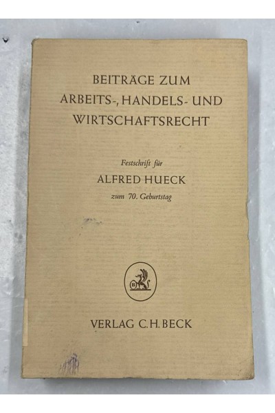 BEITRAGE ZUM ARBEITS-,HANDELS-UND WIRTSCHAFTSRECHT.