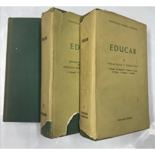 EDUCAR. 3 VOLUMENES. (ENSEÑANZA, FILOSOFÍA Y PSICOLOGÍA, ORGANIZACIÓN Y GESTIÓN..).